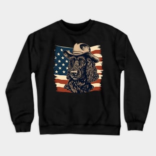 Patriotic Irish Water Spaniel Crewneck Sweatshirt